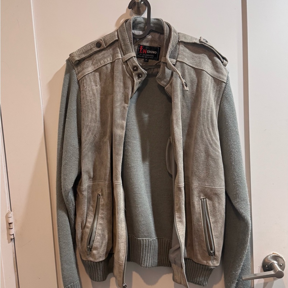 Vintage IN Crowd Suede Knit Zip Jacket